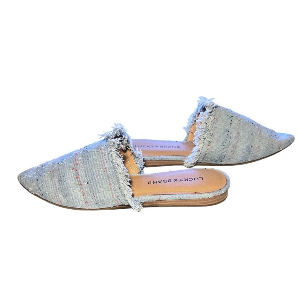 Lucky Brand Women's Bapsee Mule Slide Light Blue Denim Multicolor Slip On 6.5 - Picture 3 of 5